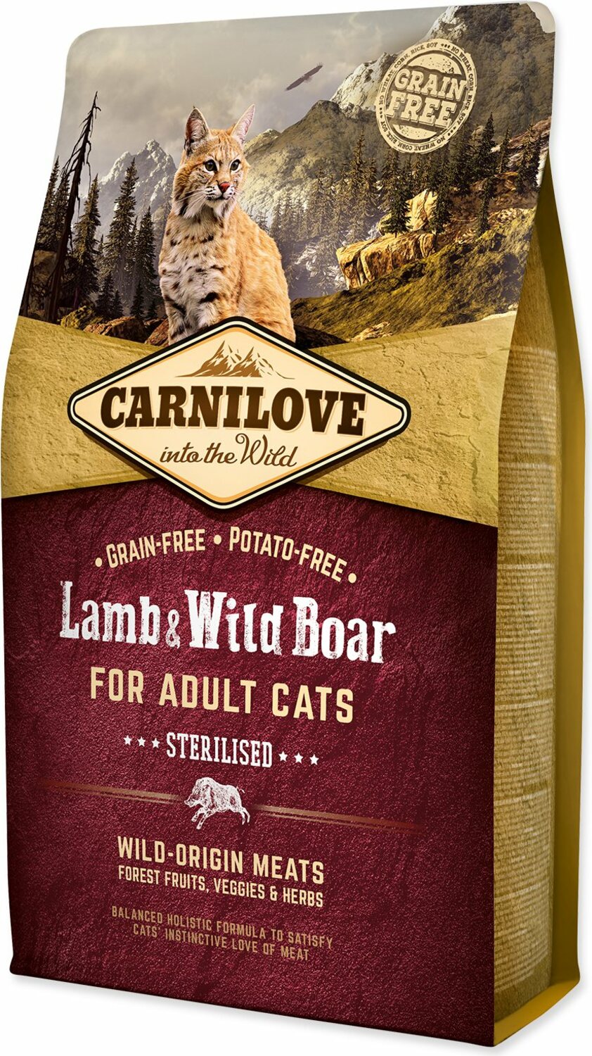 Krmivo Carnilove Sterilisod Adult Cats Lamb & Wild Boar 2kg