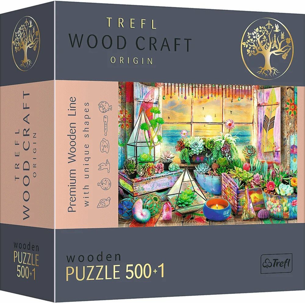 Trefl Dřevěné puzzle 501 - Dům na pláži
