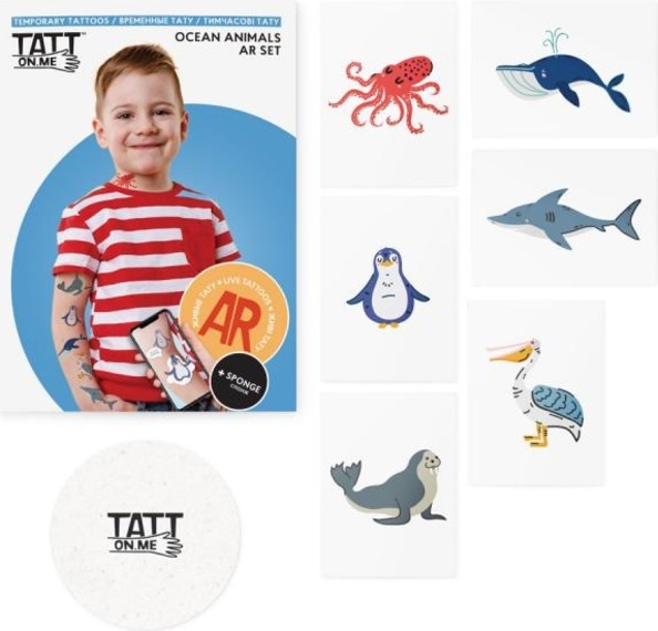 TATTonMe Živé tetovačky pro děti Mořská zvířata