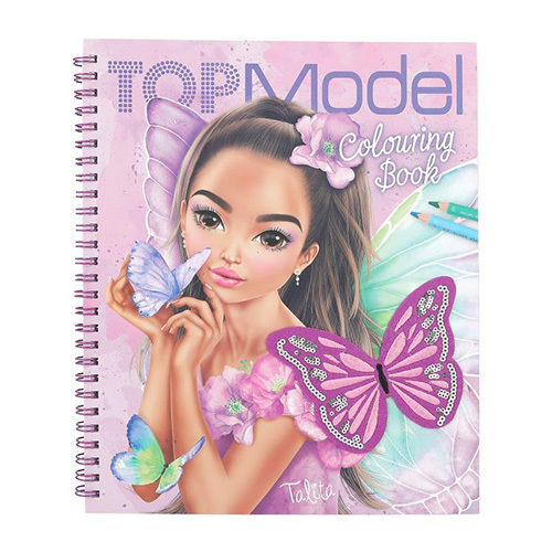 Omalovánka Top Model Colouring Book, Fialová, Talita s motýľmi