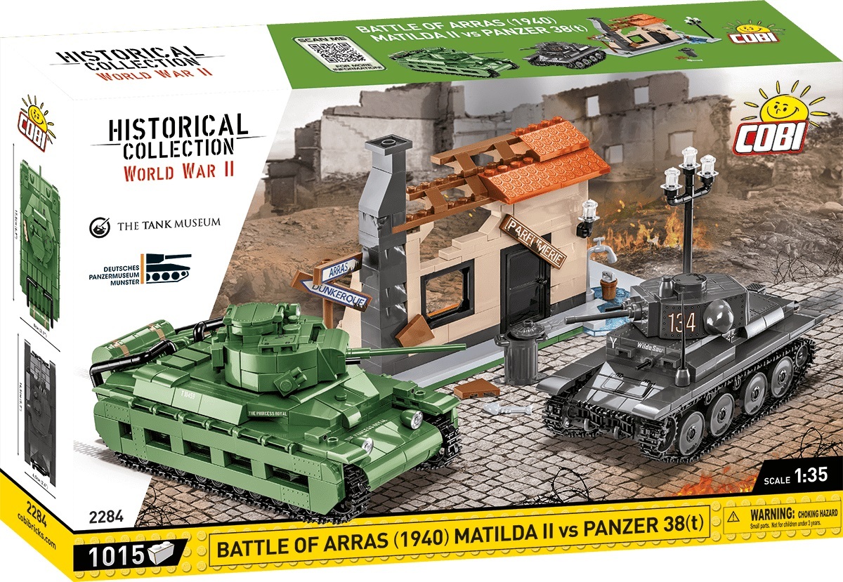 Cobi 2284 II WW Battle of Arras 1940 Matilda II vs Panzer 38t, 1:35, 1015 k