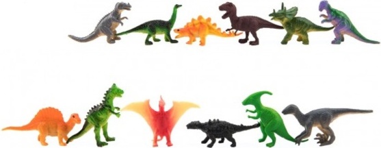 Zvířátka dinosauři mini plast 6-7cm 12ks v sáčku