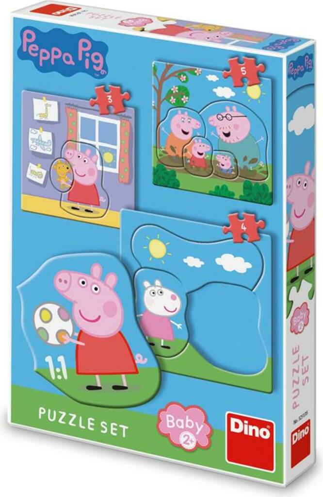 Dino PEPPA PIG RODINA 3-5 baby Puzzle set