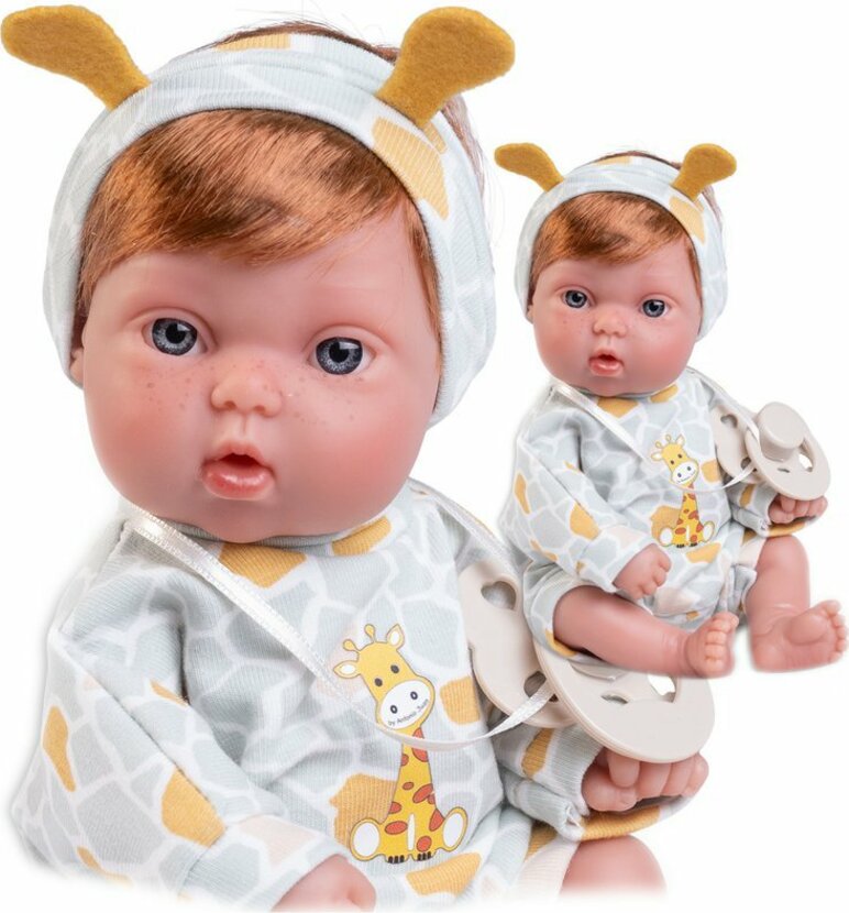 Antonio Juan 85317-4 Picolín žirafa - realistická bábika bábätko s celovinylovým telom