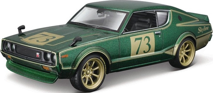 Maisto - 1973 Nissan Skyline 2000GT-R (KPGC 110), zelený, Tokyo Mods, 1:24
