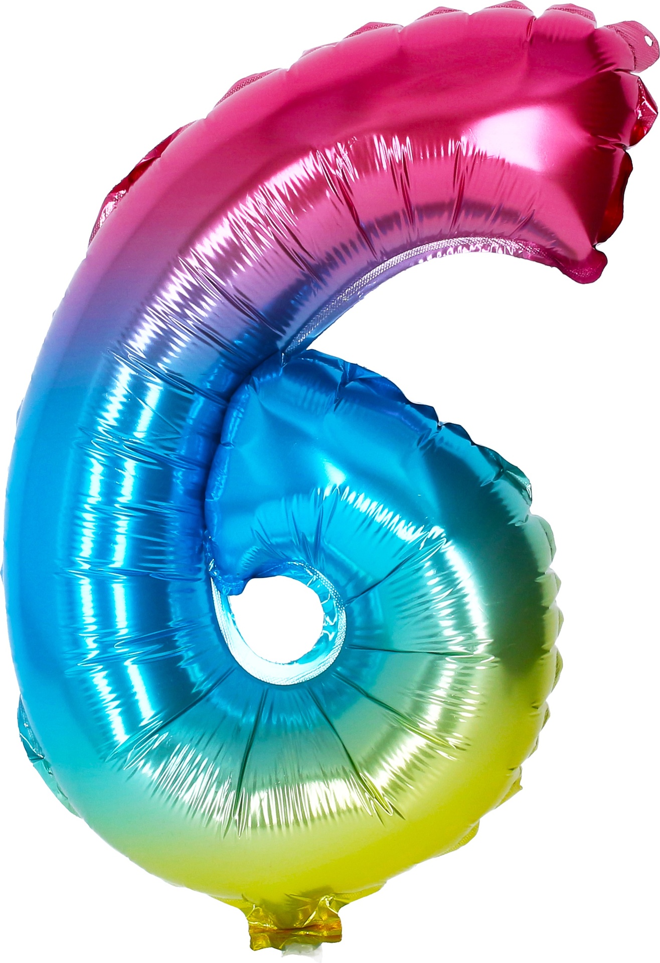 Balónek nafukovací - číslo 6 duhový