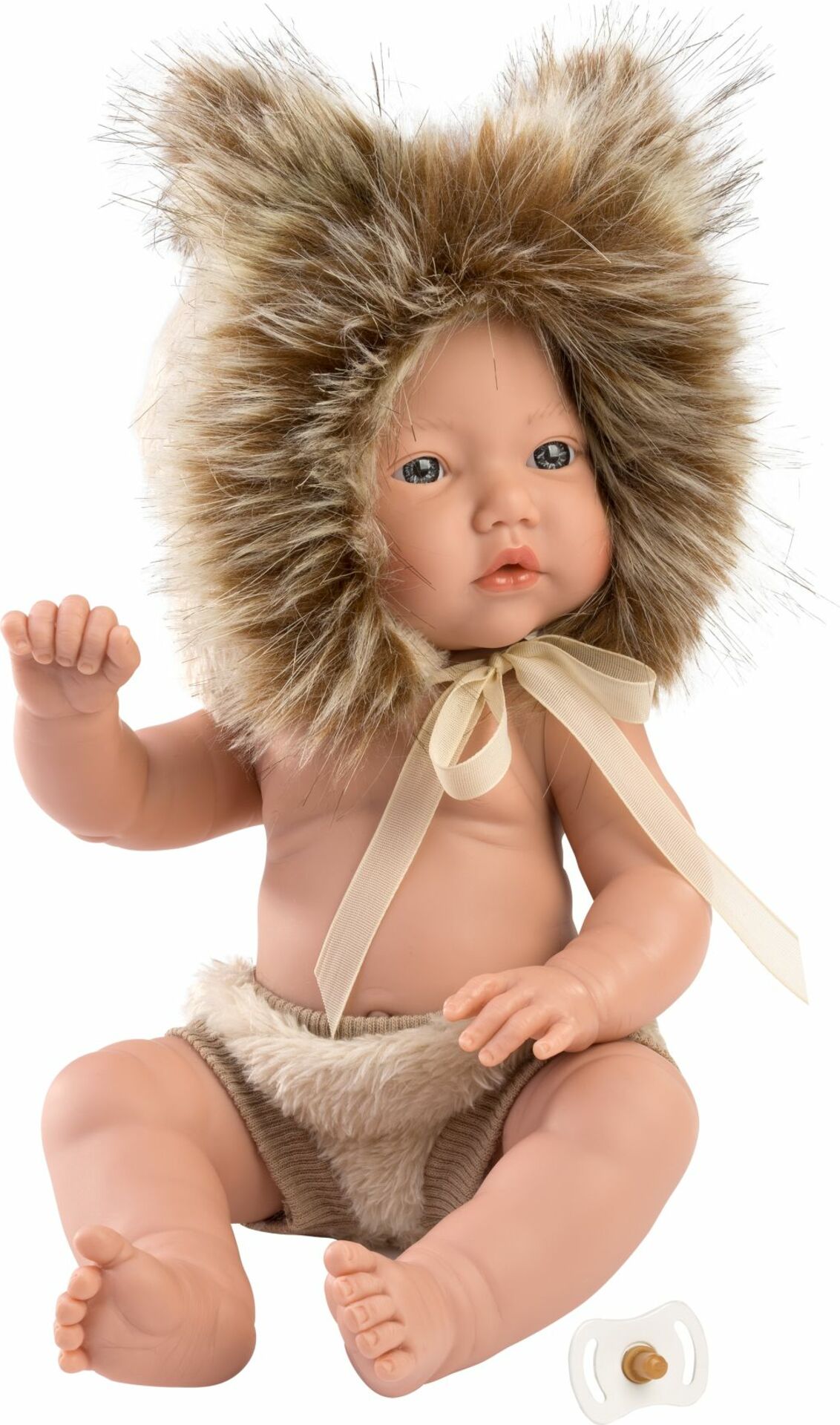 Llorens 63201 NEW BORN CHLAPEK - realistická panenka miminko s celovinylovým tělem - 31
