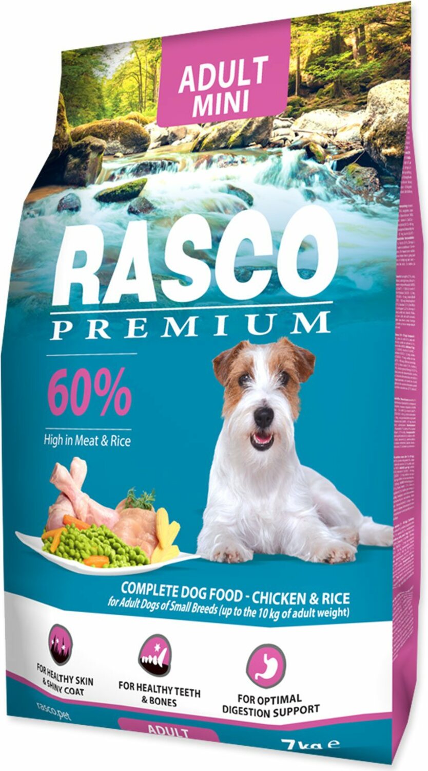 Krmivo Rasco Premium Adult kuře s rýží 7kg