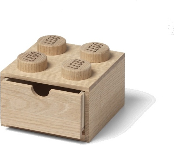 LEGO dřevěný stolní box 4 se zásuvkou (světlé dřevo)