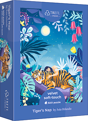 Trefl Velvet Soft-Touch puzzle 500 UFT - Asia Orlando: Spící tygr