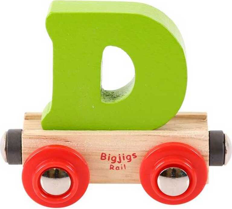 Bigjigs Rail Vagónik dřevěné vláčkodráhy - Písmeno D