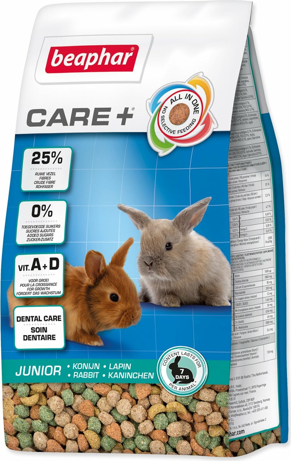 Krmivo Beaphar CARE+ králík junior 250g