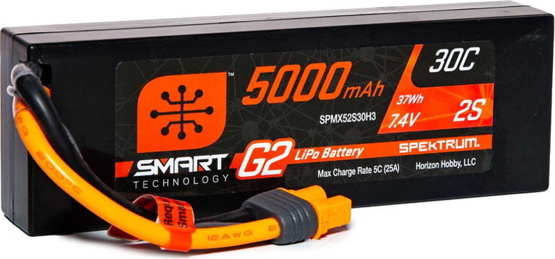Spektrum Smart G2 LiPo 7.4V 5000mAh 30C HC IC3