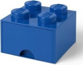 LEGO® úložný box 4 - se zásuvkou modrá 250 x 250 x 180 mm