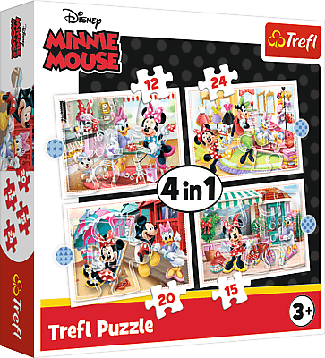 Trefl Puzzle 4v1- Minnie s přáteli / Disney Minnie