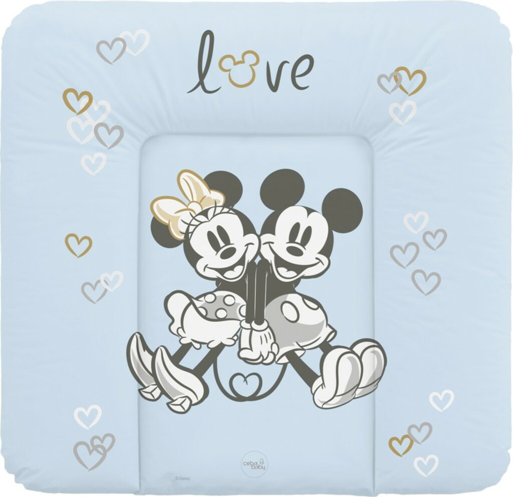 CEBA Podložka přebalovací měkká na komodu (75x72) Disney Minnie & Mickey Blue
