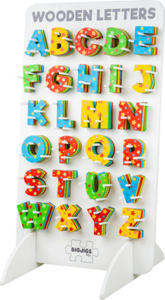 Bigjigs Toys Dřevěná hvězdičková abeceda