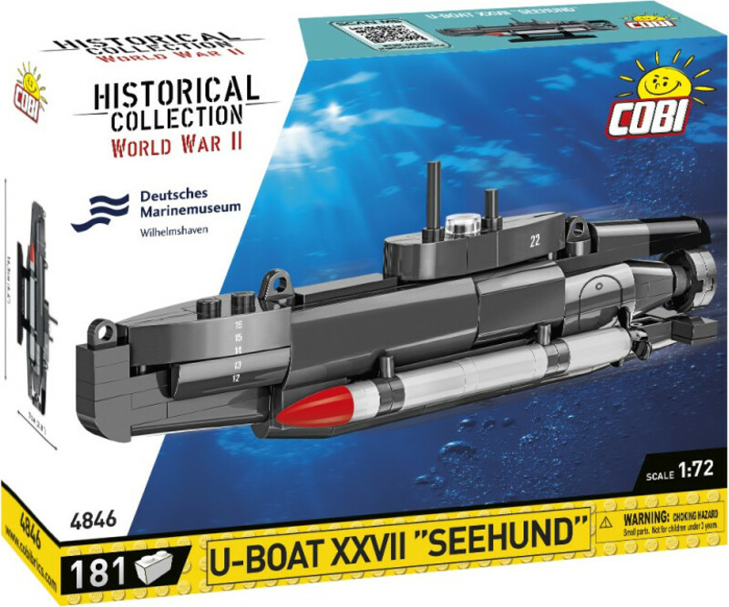 Cobi II WW U-boat XXVII Seehund, 1:72, 181 k