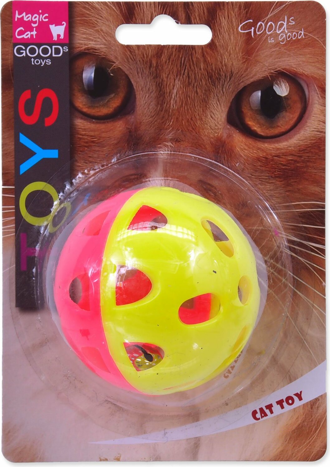 Hračka Magic Cat míček neon jumbo s rolničkou 6cm