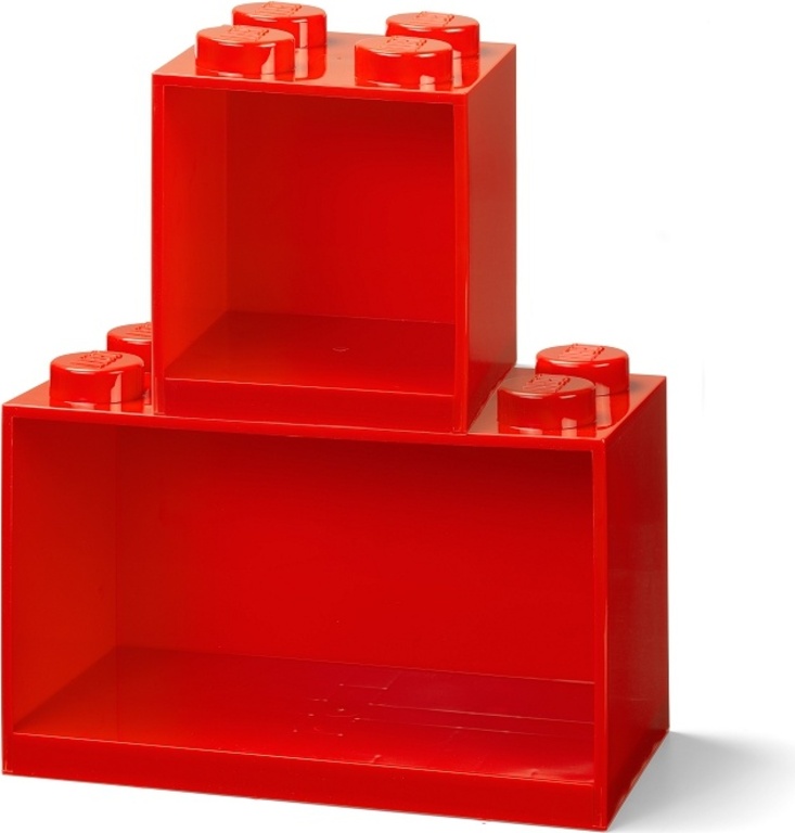 LEGO® Brick závěsné police, set 2 ks červená