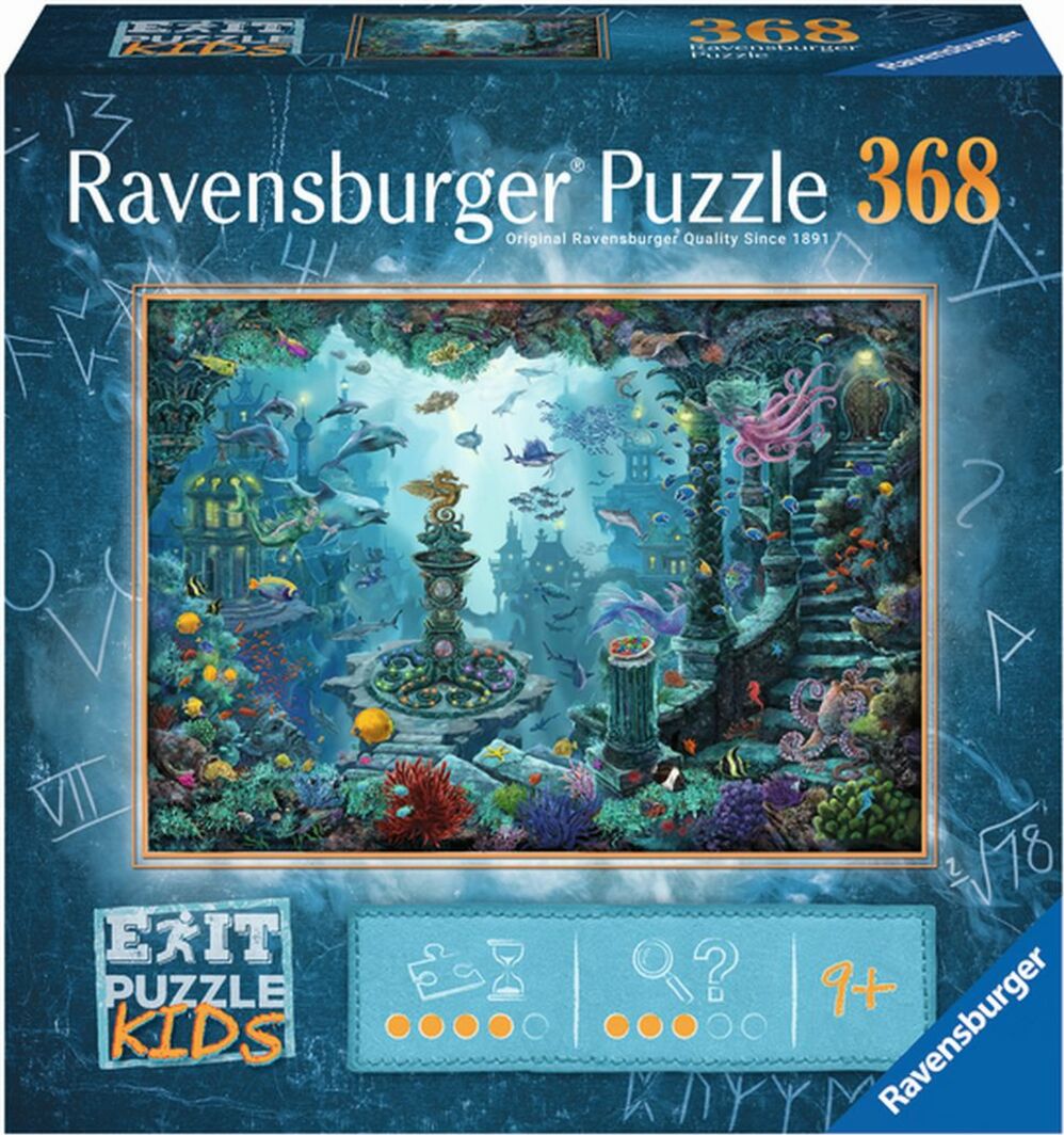 Ravensburger Exit KIDS Puzzle: Potopená Atlantída 368 dielikov