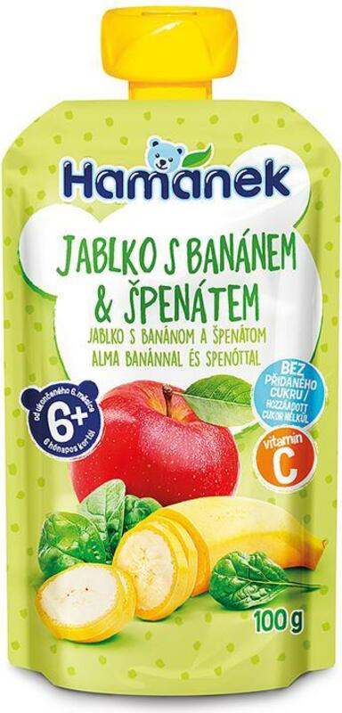 HAMÁNEK Kapsička Jablko, banán, špenát 100 g