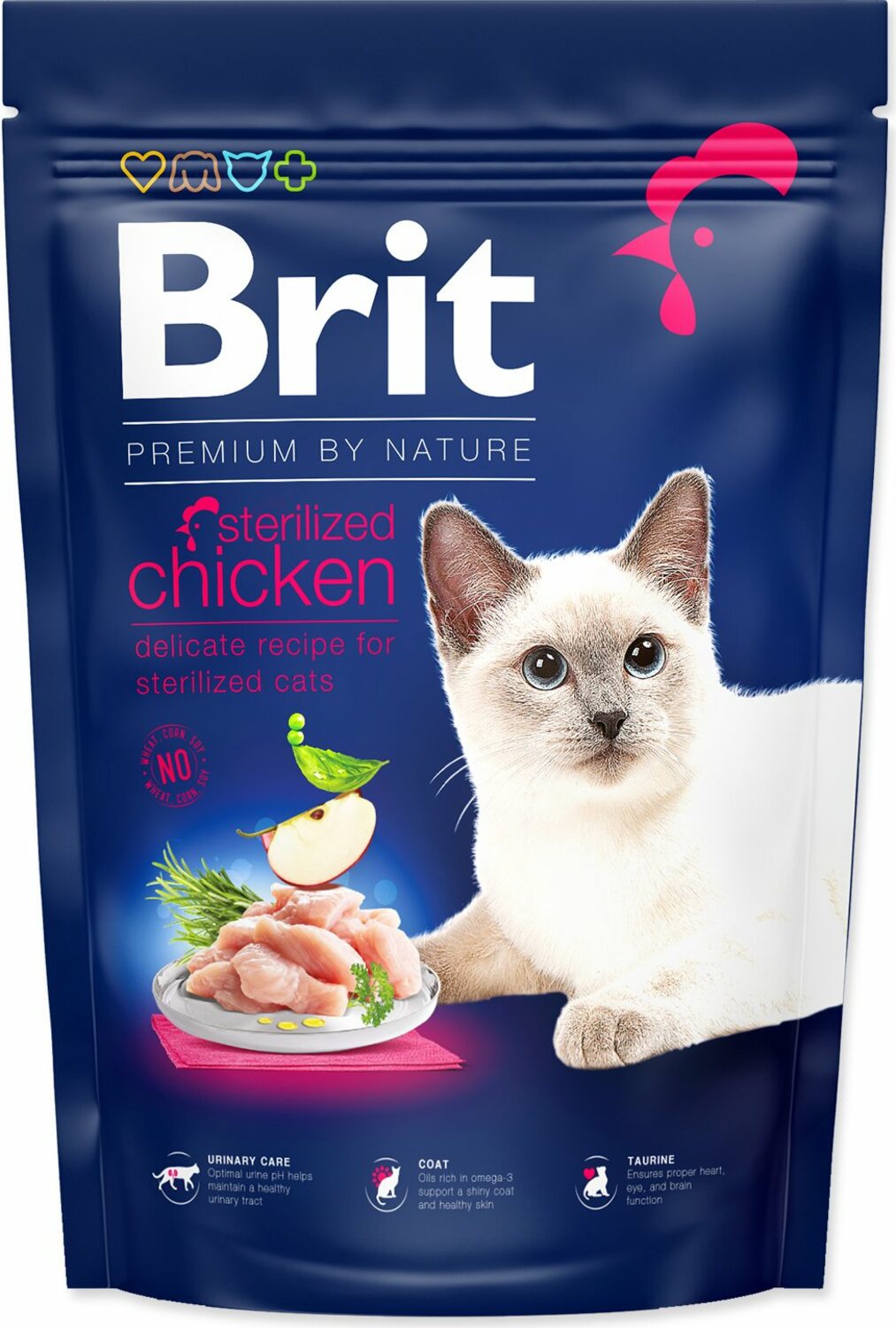 Krmivo Brit Premium by Nature Cat Sterilized Chicken 1,5kg