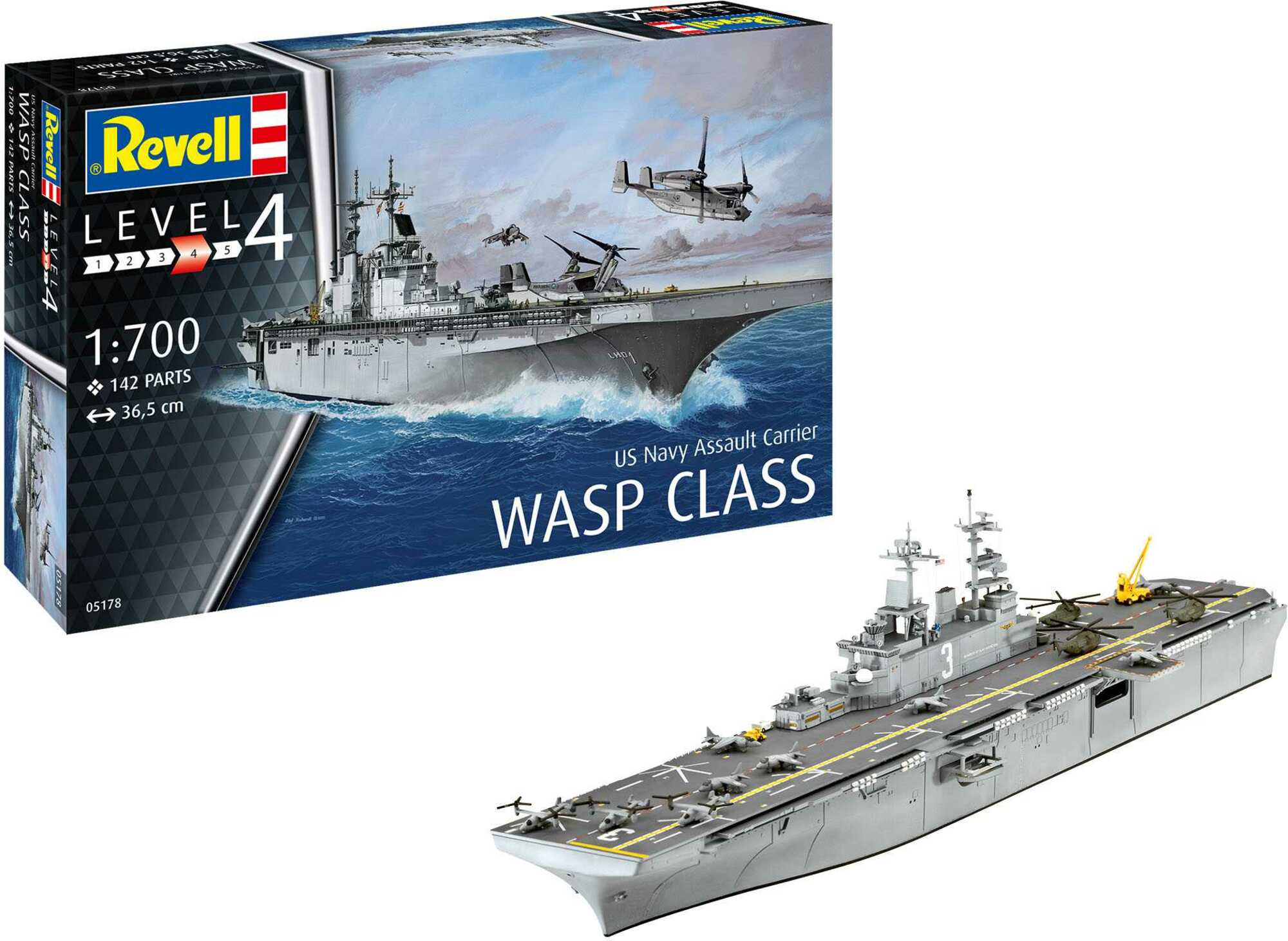 ModelSet loď 65178 - Assault Carrier USS WASP CLASS (1:700)