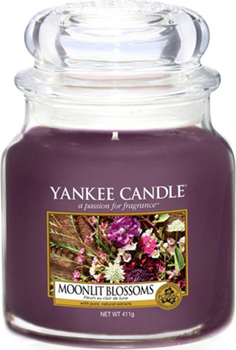 Yankee Candle Květy ve svitu měsíce, Svíčka ve skleněné dóze , 411 g