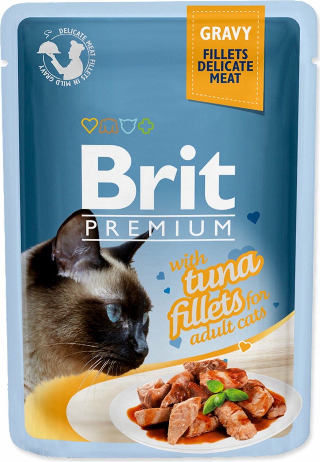 Kapsička Brit Premium Cat tuňák, filety v omáčce 85g