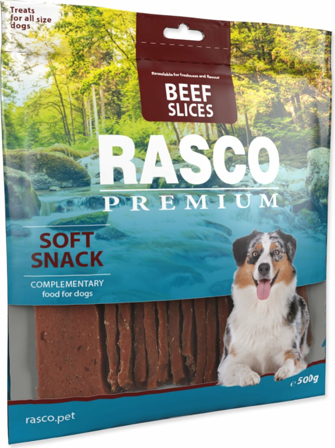 Pochoutka Rasco Premium hovězí plátky 500g