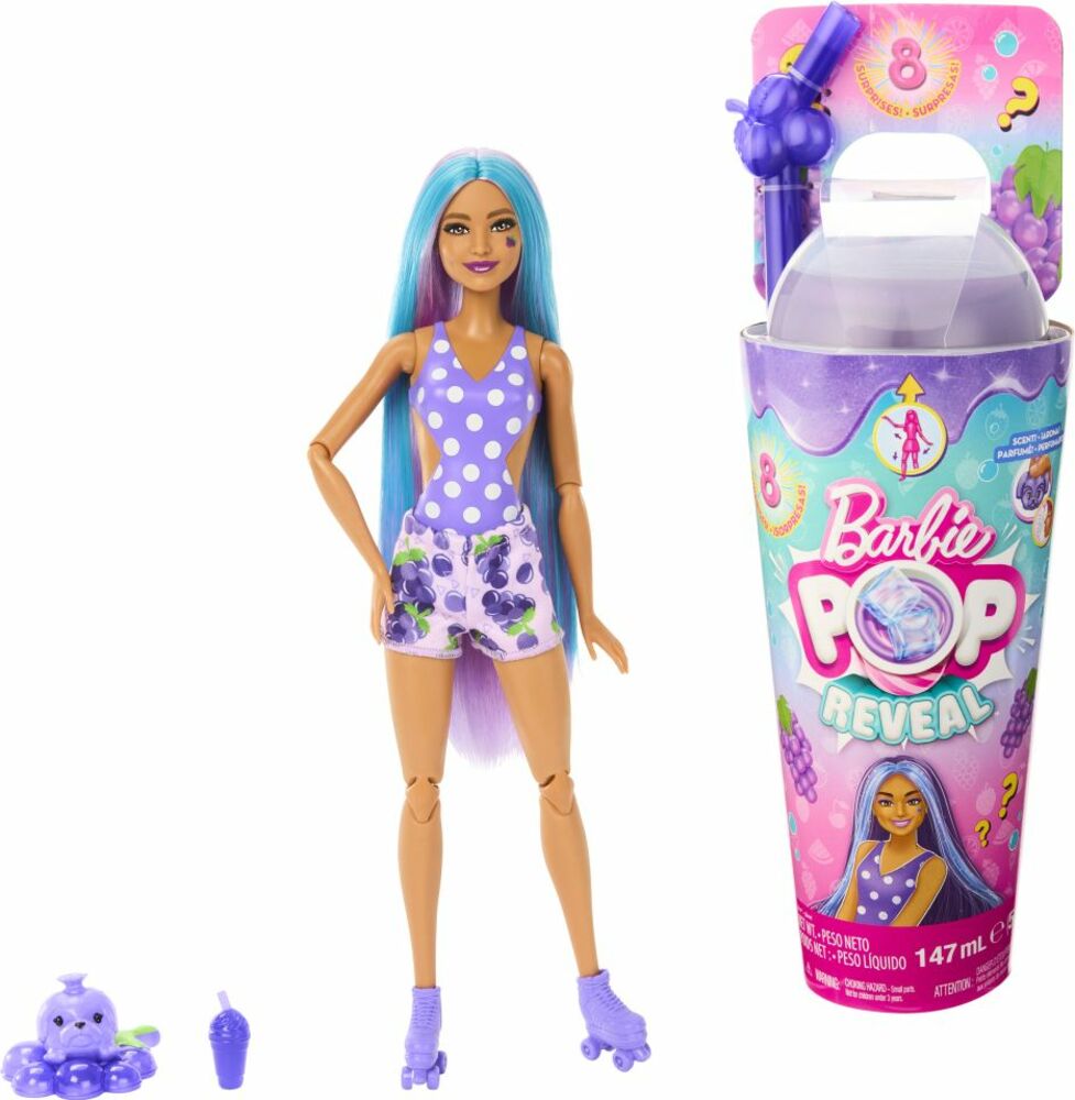 Mattel Barbie Pop reveal barbie šťavnaté ovoce - hroznový koktejl