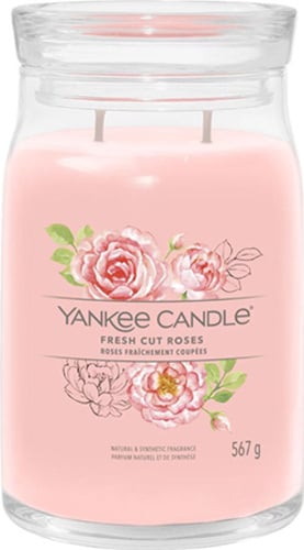 Yankee Candle, Čerstvě nařezané růže, svíčka ve skleněné dóze 567 g