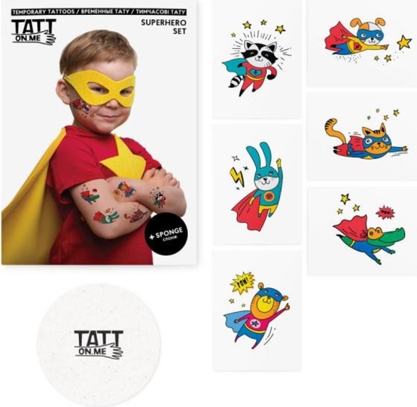 TATTonMe Tetovačky pro děti Super hrdinové sada