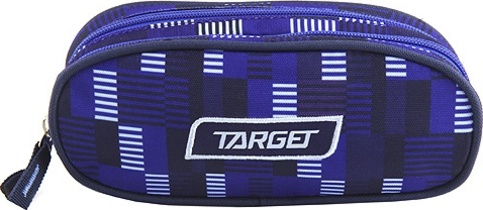 Školní penál Target, Modrý s čárkami