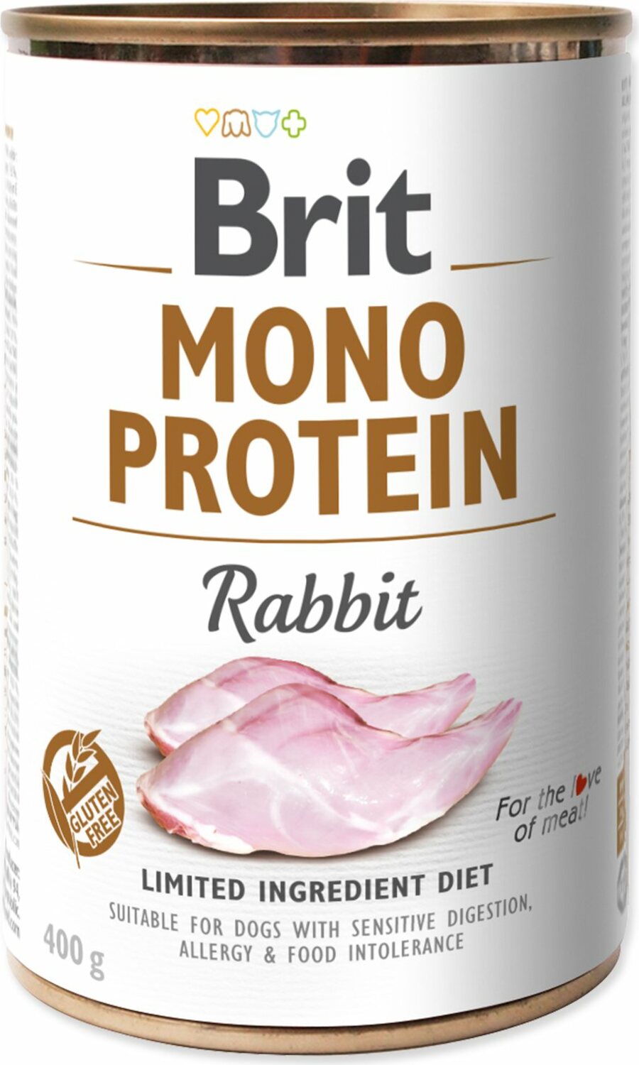 Konzerva Brit Mono protein králík 400g