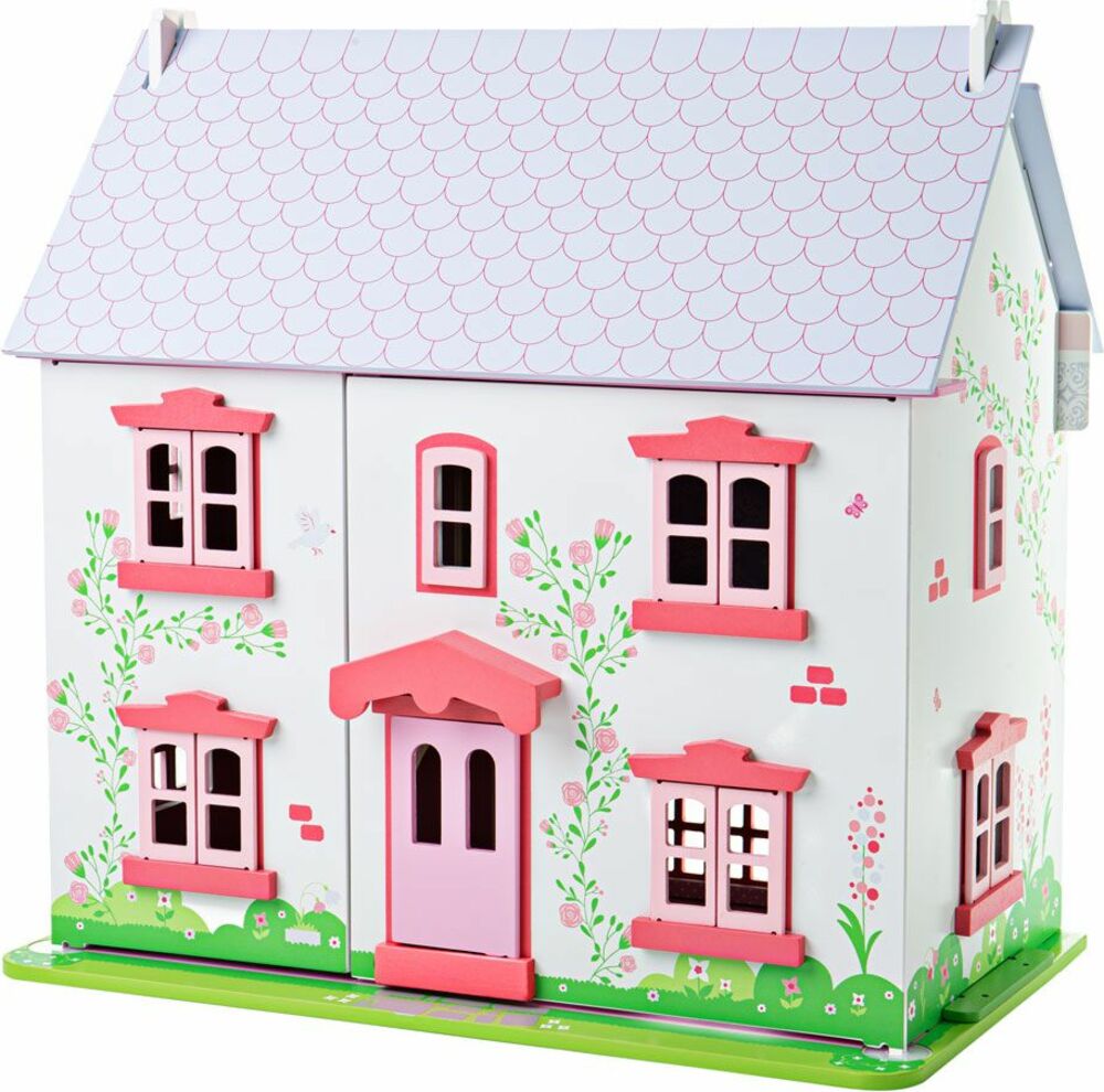Bigjigs Toys Růžový domeček pro panenky