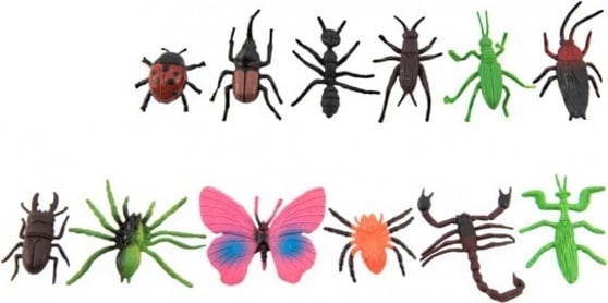 Hmyz/zvířátko mini plast 4-8cm 12 ks v sáčku