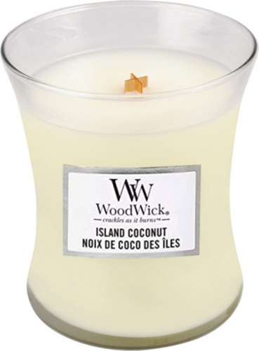 WoodWick, Kokosový ostrov, Svečka oválná váza 275 g