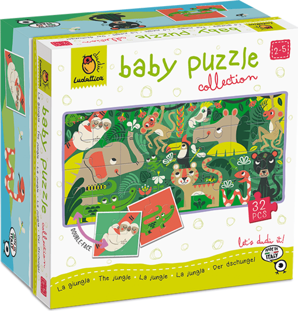 LUDATTICA Džungle dětské puzzle 32 dílků