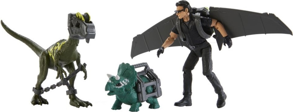 Mattel Jurassic World AIan malcolm s dinosaury a doplňky
