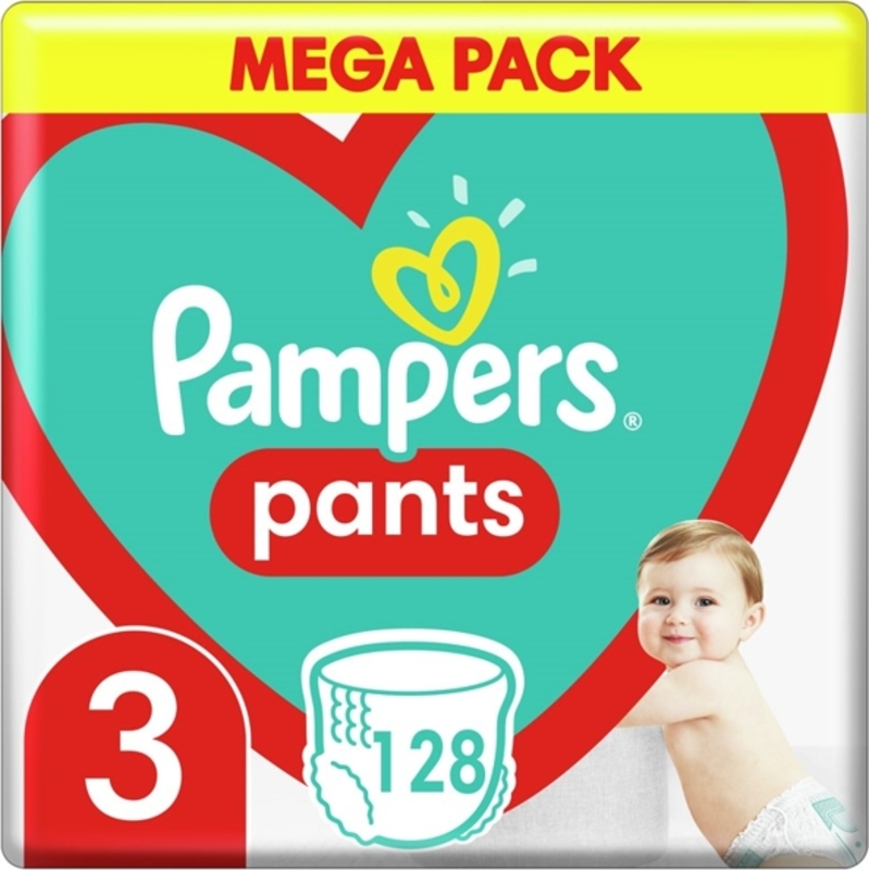 PAMPERS Pants 3 (6-11 kg) 128 ks Midi Mega box - plenkové kalhotky