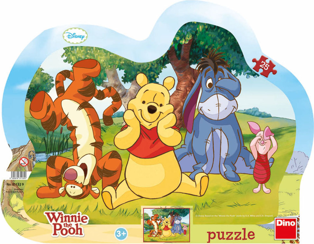 Dino schovávanou S Medvídků PÚ 25 kontura Puzzle