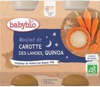 BABYBIO Večerní menu mrkvové Mouline a quinoa (2x 200 g)