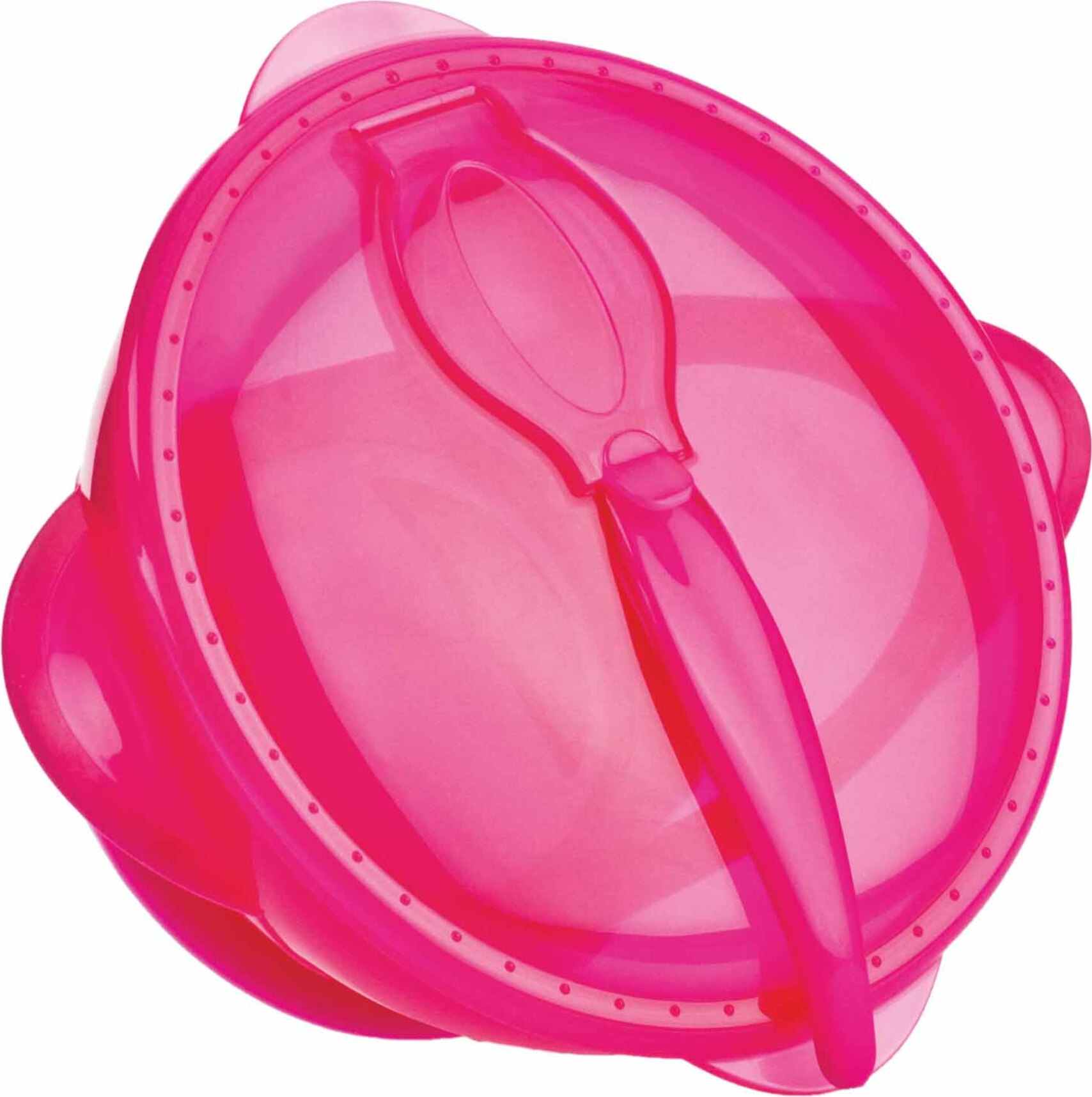NUBY Schüssel + 6 Deckel rosa Behälter Löffel - m mit Saugnapf, Kinderboxen und und