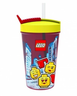 Tazza LEGO® ICONIC Girl con cannuccia - giallo / rosso - Accessori per la  scuola