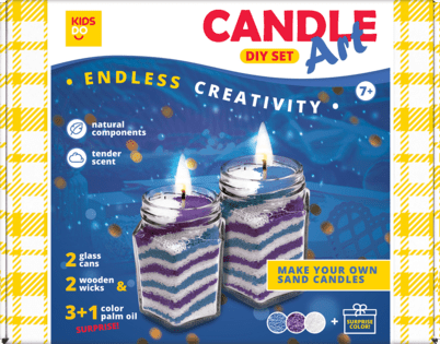 Set per realizzare candele Blu, viola, bianco + 1 sorpresa colorata - Fai  da te creativo