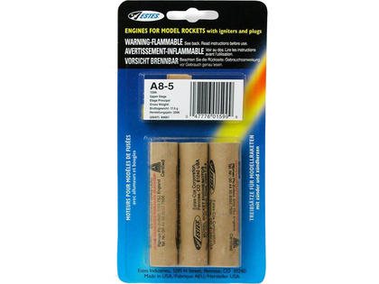 Motore a razzo Estes A85 (3 pezzi) RC PEZZI DI RICAMBIO