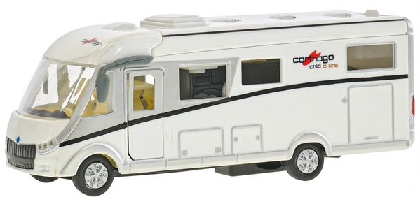 Camper giocattolo Globe Carthago, 16 cm, con luce, motore