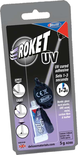 Colla UV Roket 5g con portachiavi UV - Super colla